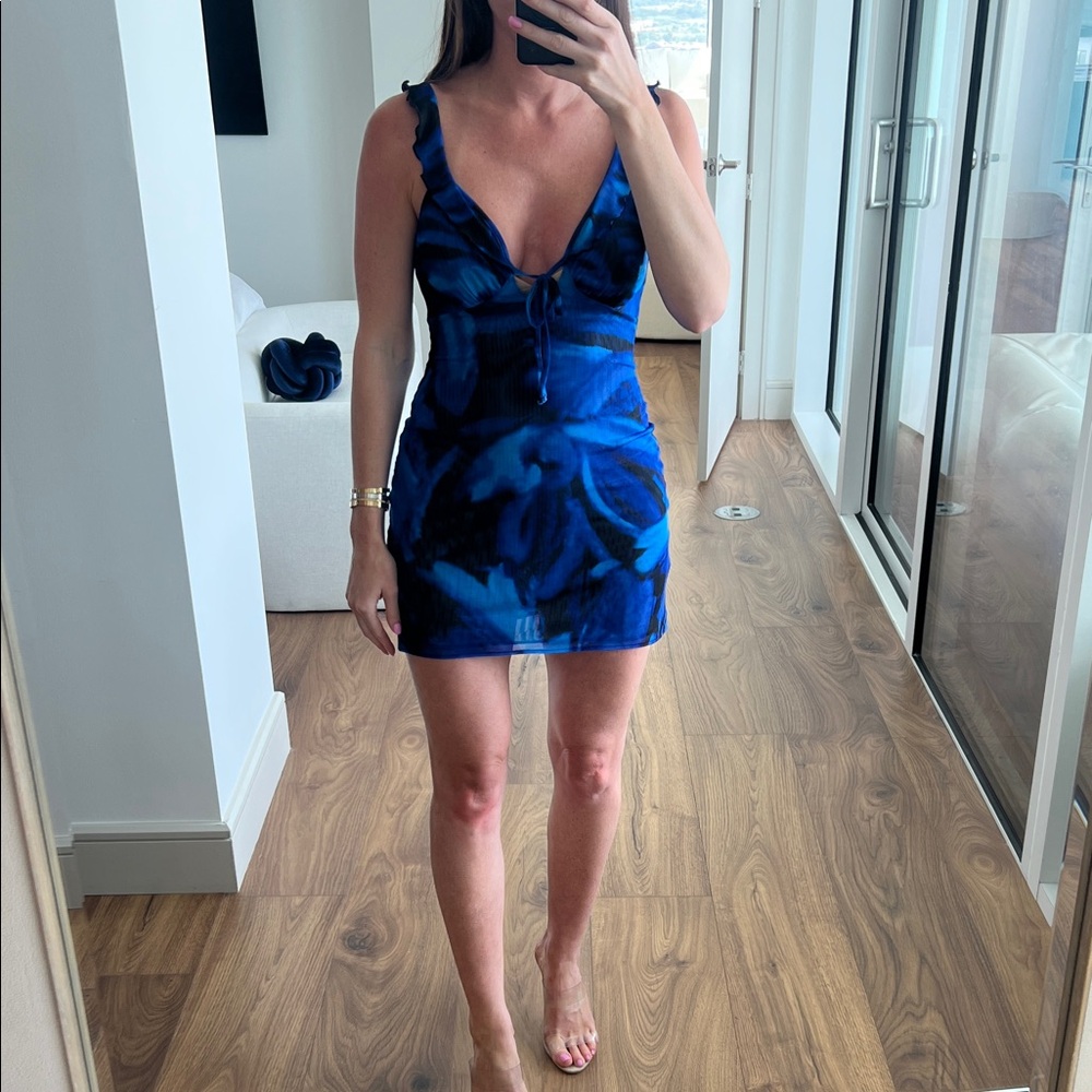 RESA Blue and Black Mini Dress